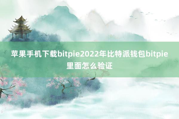 苹果手机下载bitpie　　2022年比特派钱包bitpie里面怎么验证