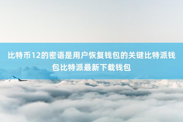 比特币12的密语是用户恢复钱包的关键比特派钱包比特派最新下载钱包