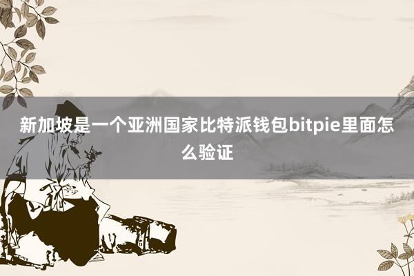 新加坡是一个亚洲国家比特派钱包bitpie里面怎么验证