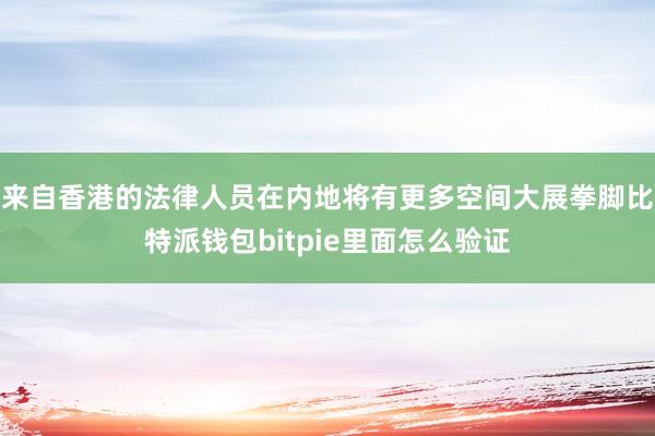 来自香港的法律人员在内地将有更多空间大展拳脚比特派钱包bitpie里面怎么验证