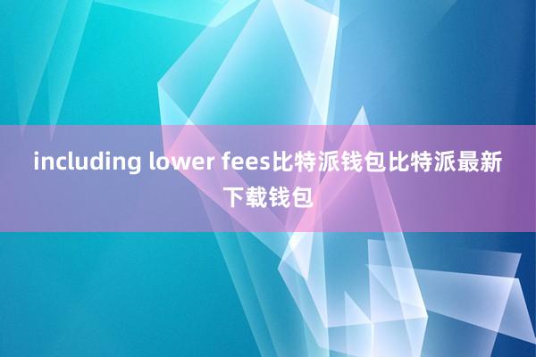 including lower fees比特派钱包比特派最新下载钱包