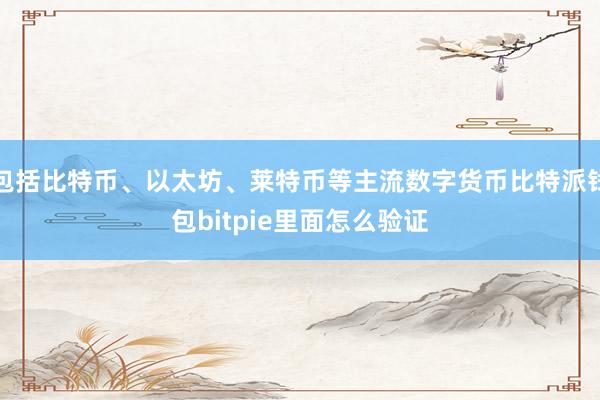 包括比特币、以太坊、莱特币等主流数字货币比特派钱包bitpie里面怎么验证