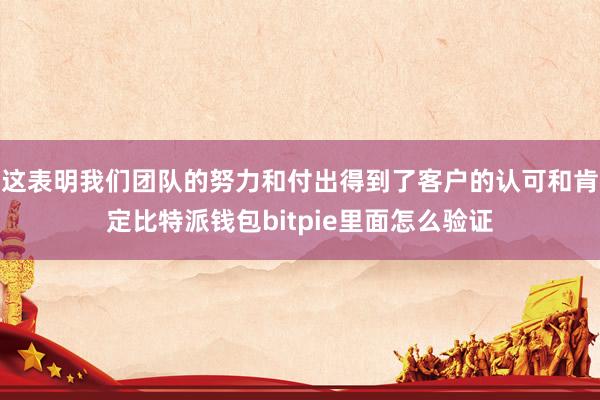 这表明我们团队的努力和付出得到了客户的认可和肯定比特派钱包bitpie里面怎么验证