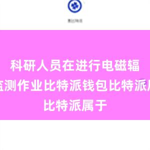 科研人员在进行电磁辐射监测作业比特派钱包比特派属于