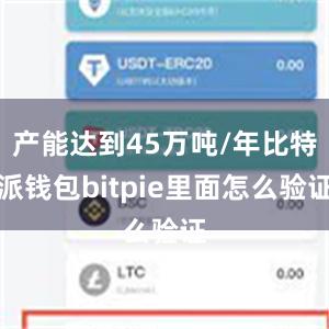 产能达到45万吨/年比特派钱包bitpie里面怎么验证